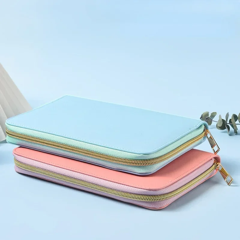 A5 Portable Zipper Notebook Cash Budget Envelope Wallet Envelopes Binder Note for Budgeting and Saving Money Only Cover