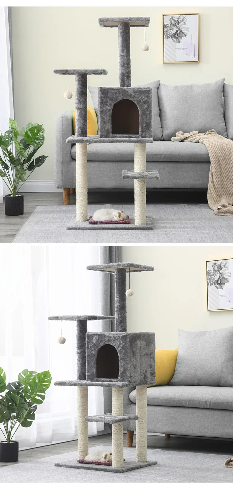2022 New Pet Toys Interactive Rest Cat Furniture Cat Tree Tower Cat TreeHot Sales