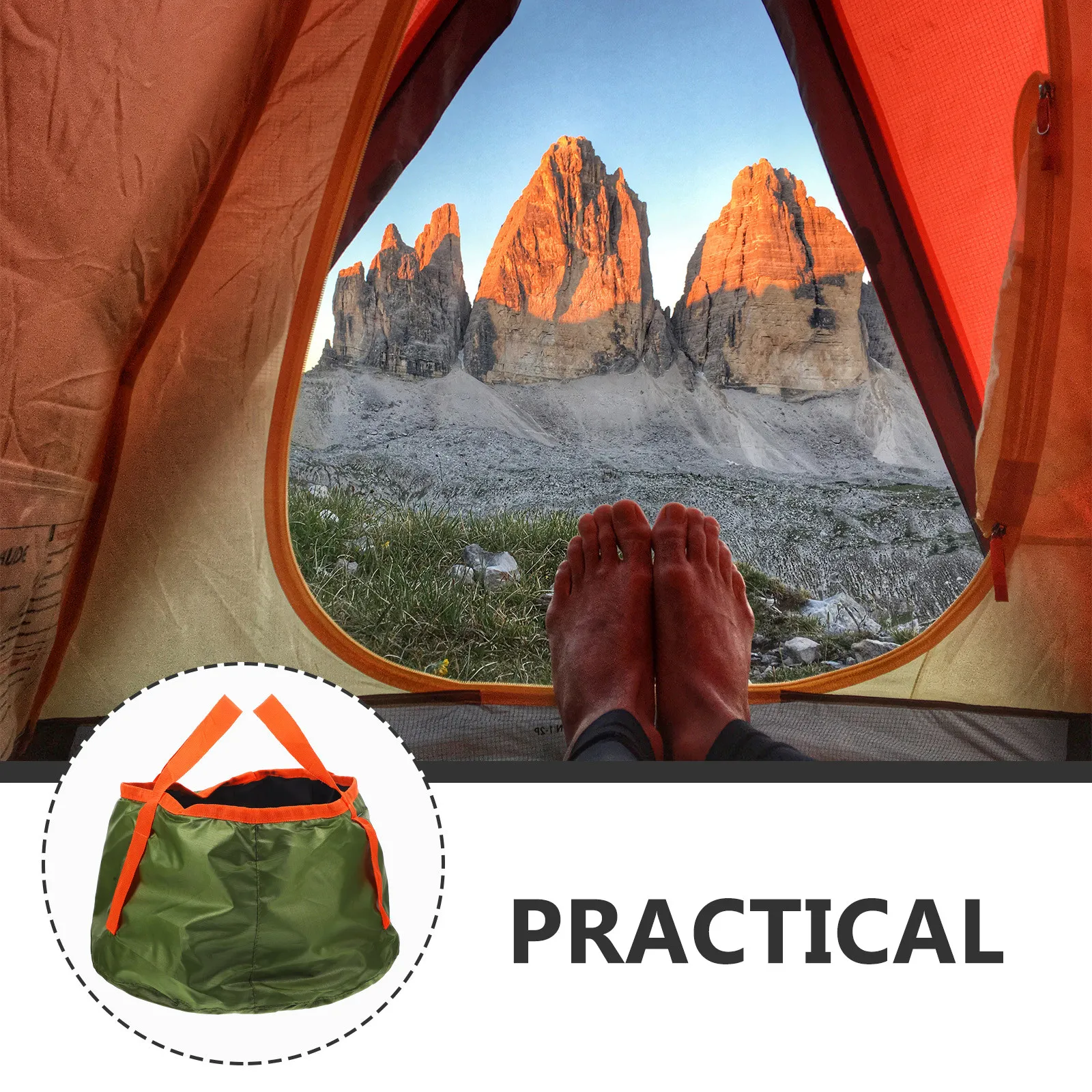 

1Pcs Foldable Water Basin Portable Outdoor Basin Lightweight Camping Bucket Waterproof Travel Soaking Foot Tub for Drifting