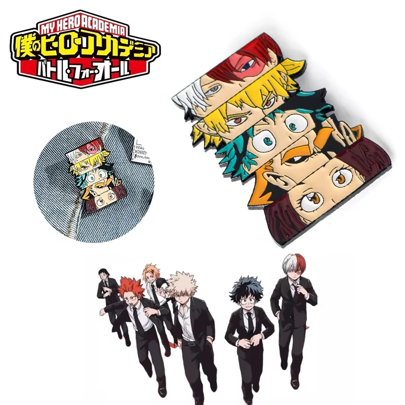 بلدي بطل أكاديمية الكرتون الشكل مجموعة صور المينا دبابيس شارات التلبيب دبابيس دبابيس النساء الرجال مجوهرات اكسسوارات للهدايا