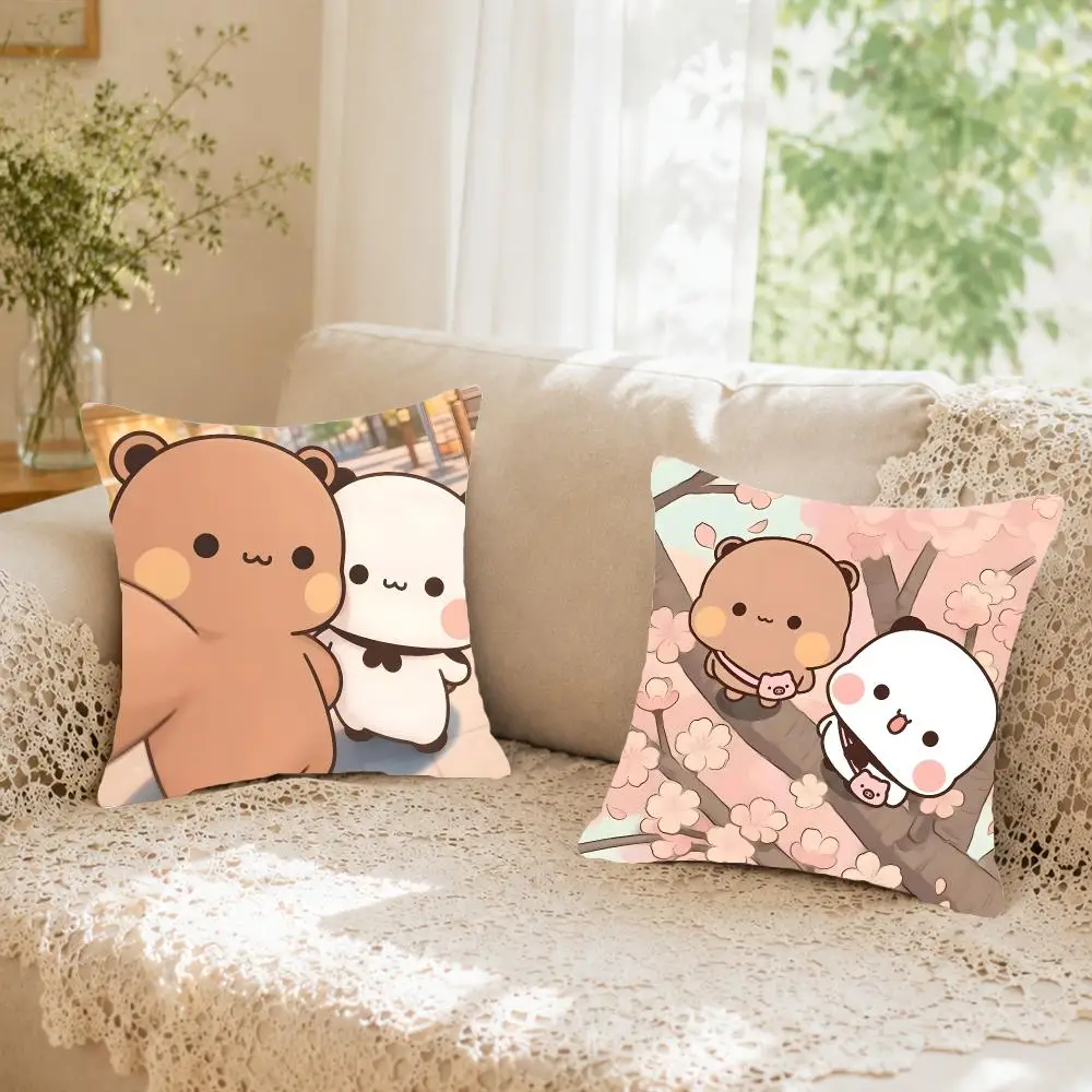 Charming Character B-Bubu Dudu Cushion Cover Faux fur decorative Dark academia style Cat scratching post Rustic Spa pillow cover