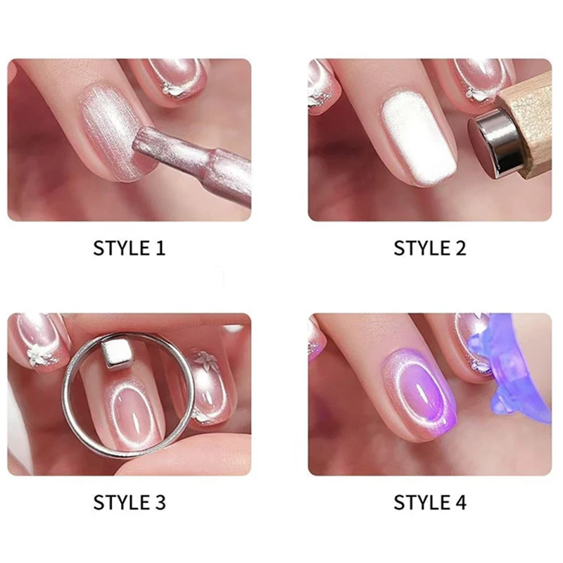 Schwarzer Lochform-Katzenaugen-Nagelkunst-Magnet, hohler Katzenaugen-Nagelkunst-Effekt-Magnetring für magnetisches Gel-Nagellack-Maniküre-Werkzeug – Detail 7