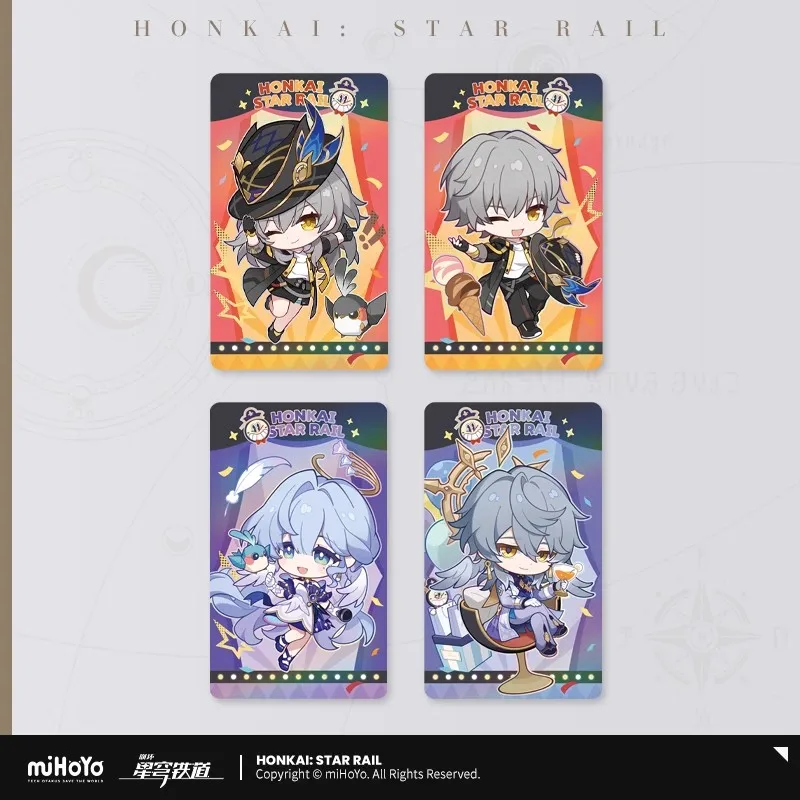 

Официальная периферия Honkai: StarRail Celebration Series Q Лазерный набор коллекционных карточек Эффектное украшение Периферийные устройства в стиле аниме Подарок