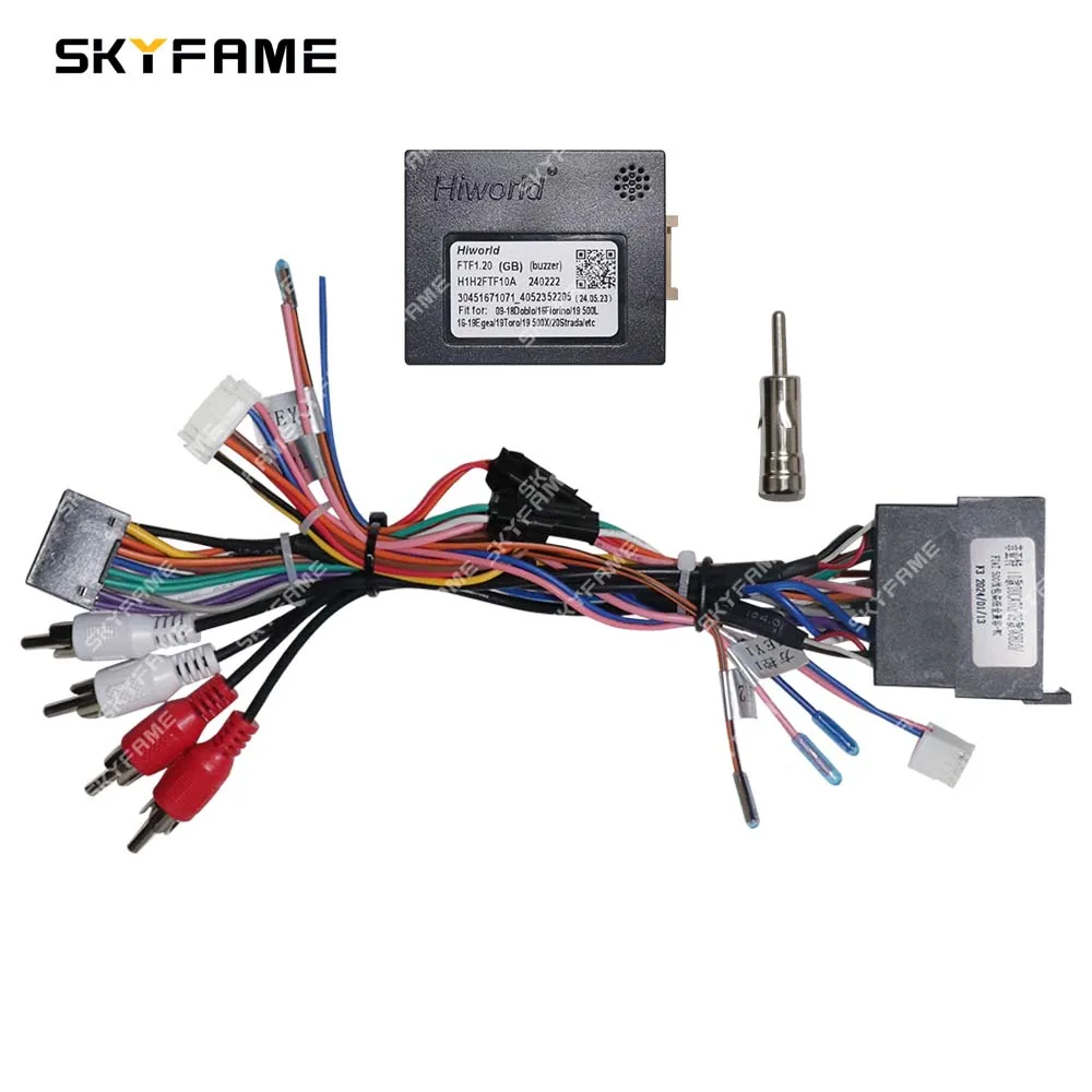 محول تسخير أسلاك السيارة من SKYFAME ، جهاز فك ترميز صندوق كان ، راديو أندرويد ، كابل طاقة لفيات دوكاتو ، دوبلو ، باندا ، فيورينو ، FTF1.20