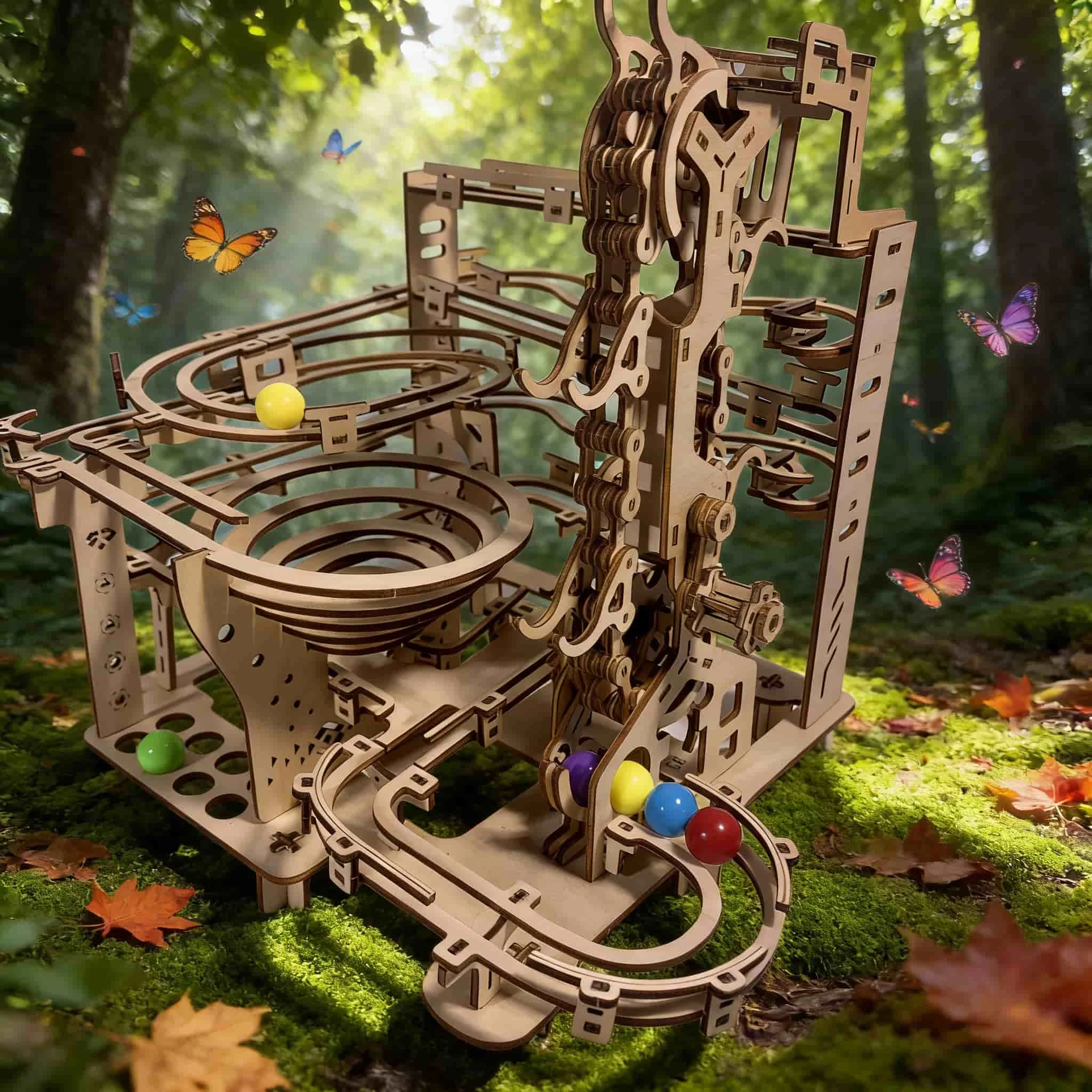 

Механическая горка, деревянная игрушка-головоломка, сделай сам, 3D, идеально подходит для образовательных подарков на день рождения, рождественских подарков, подарков на Хэллоуин