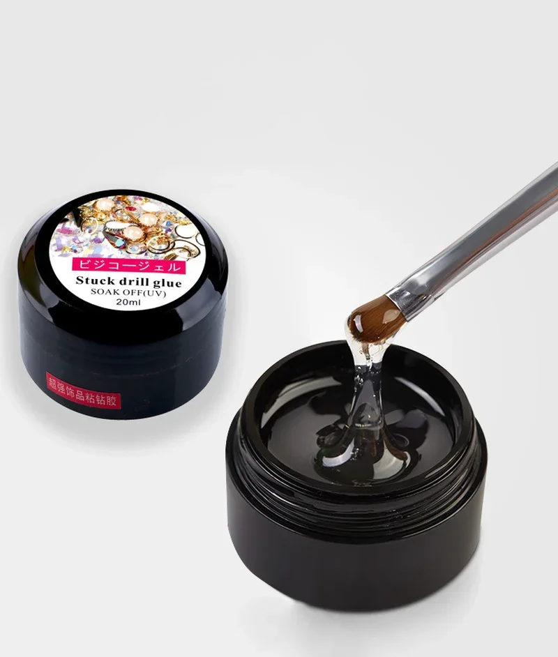 20 مللي مسمار الفن حجر الراين الغراء شفافة Sticky بها بنفسك لزجة دائم UV جل مجوهرات تمسك الحفر الغراء الديكور أدوات مسمار الفن الإكسسوار #4