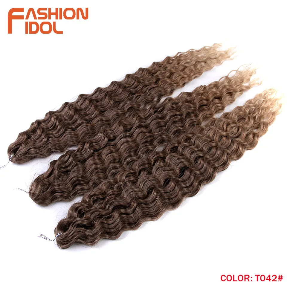 Ariel Hair Synthetisch Twist Gehaakt Krullend Haar 24 Inch Watergolf Vlechthaar Ombre Blond Bruin Diepe Golf Vlechthaarverlenging