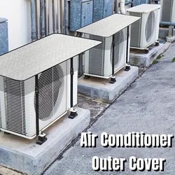 1/2PCS Air Conditioner Outdoor Unit Protective Cover Flame Retardant and Rainproof Composite Aluminum Foil Air Conditioner Cover