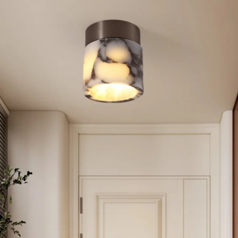 

Classical French Luxury Stepless Dimming Marble Celling Light Lamp For Bedroom Living Room Office Indoor Home Decorative Fixture