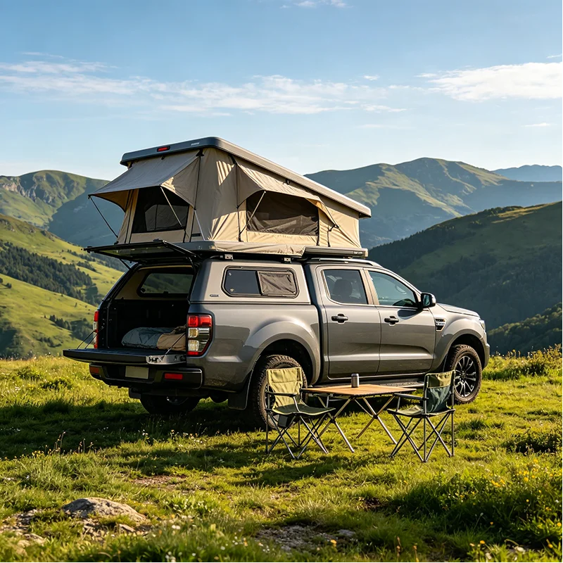High Capacity Truck Bed Camper Tent System for Overlanding Hunting Trips Fishing Adventures and Outdoor Living