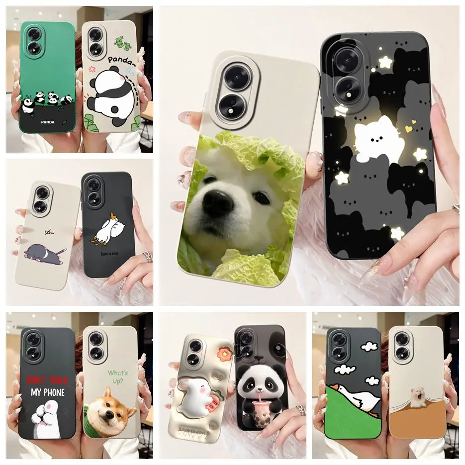 For Oppo A18 Case Oppo A38 CPH2579 Cute Funny Cartoon Cover Shockproof Phone Case For Oppo A18 A 38 OppoA18 OppoA38 Soft Housing