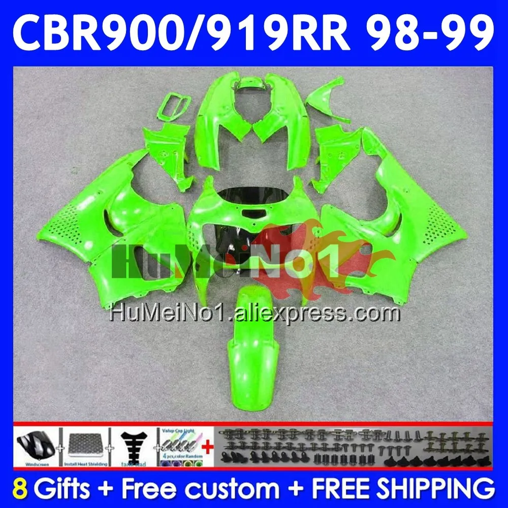 Body For HONDA CBR900RR CBR919RR 56No.31 CBR 919RR CBR900 RR CBR 919 RR CC 900RR 1998 1999 CBR919 RR 98 Gloss green 99 Fairing