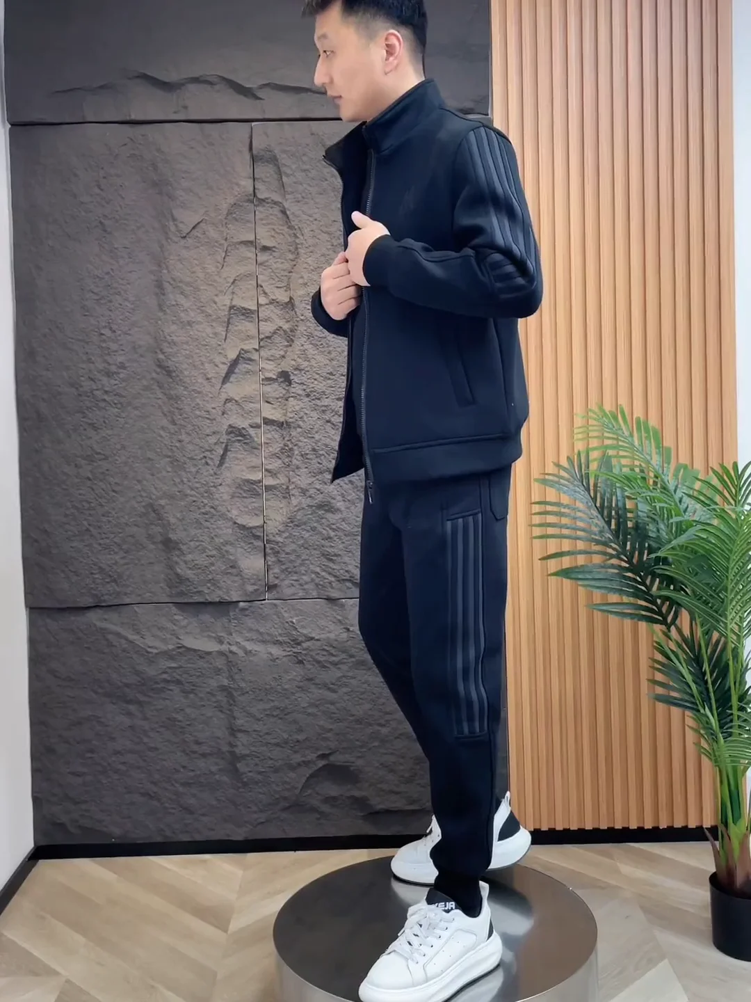 

Men's Casual Sportswear Set 2-Piece High Quali Comfortable Faionable Stand Collar Spring Autumn Haome Youth Outfit