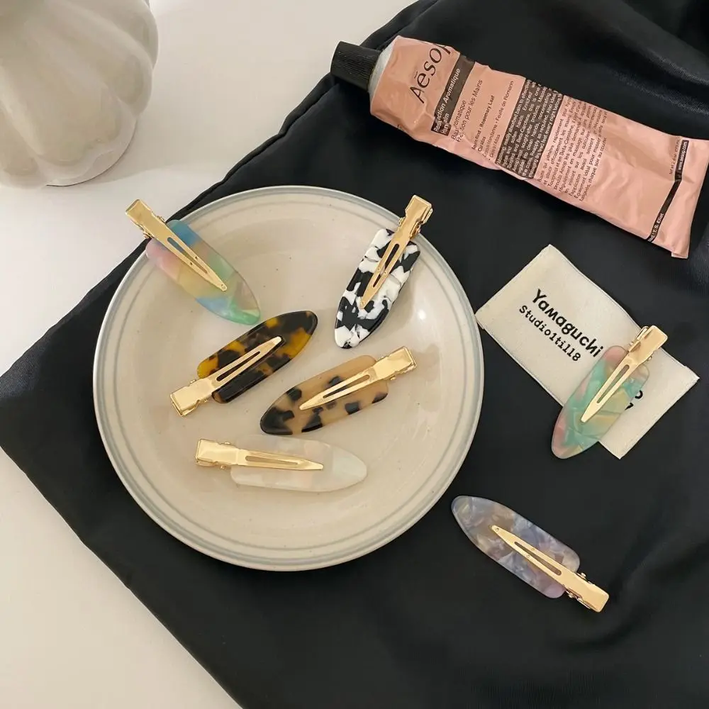 New Acetate Seamless Hair Clip Colorful Hair Accessories No Crease Hairpin Hair Styling Headdress No Bend Barrettes Women