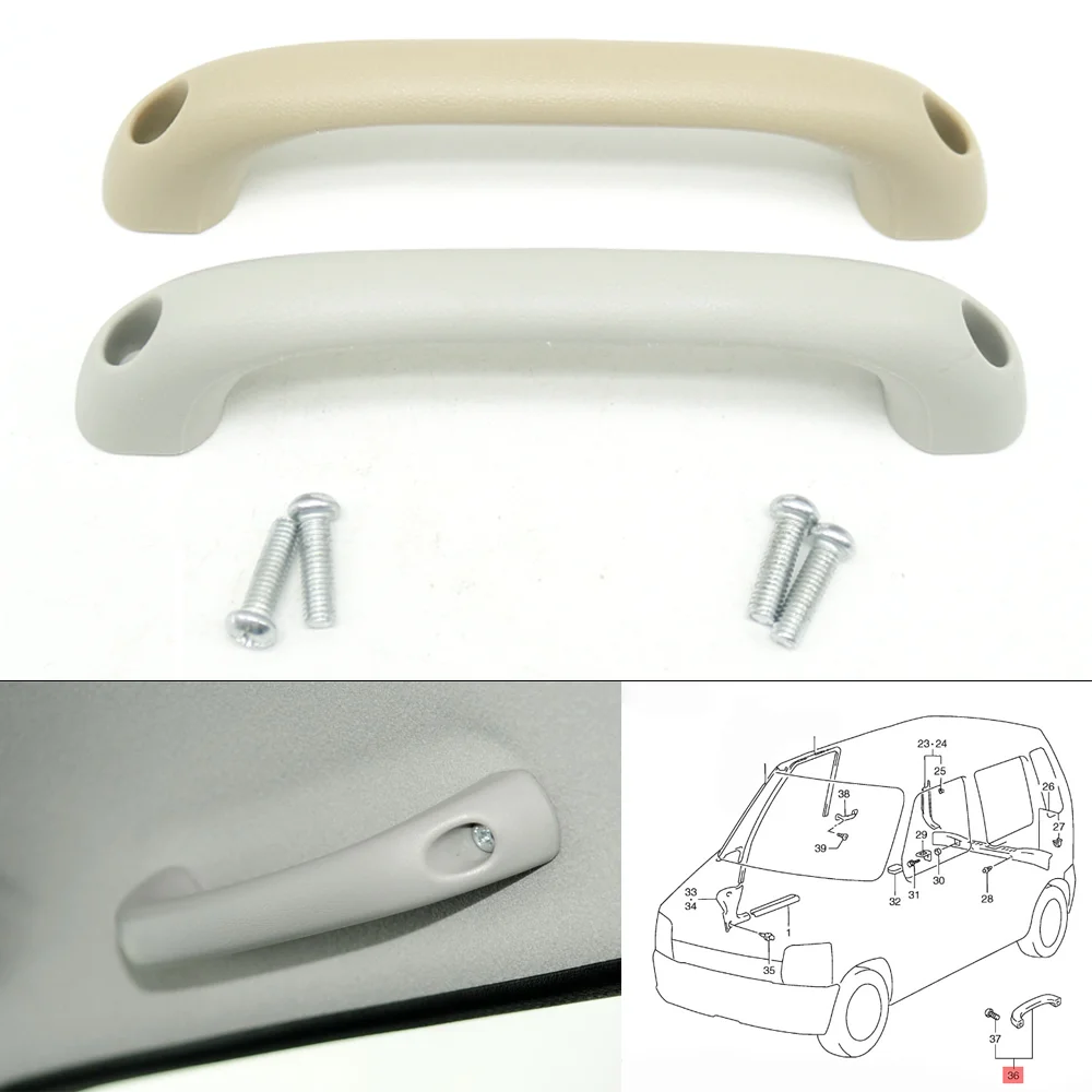 Interior Roof Ceiling Safety Armrest Handrail Handle With Screws For Suzuki Jimny Alto Carry Truck Every Cervo Kei Solio Wagon R
