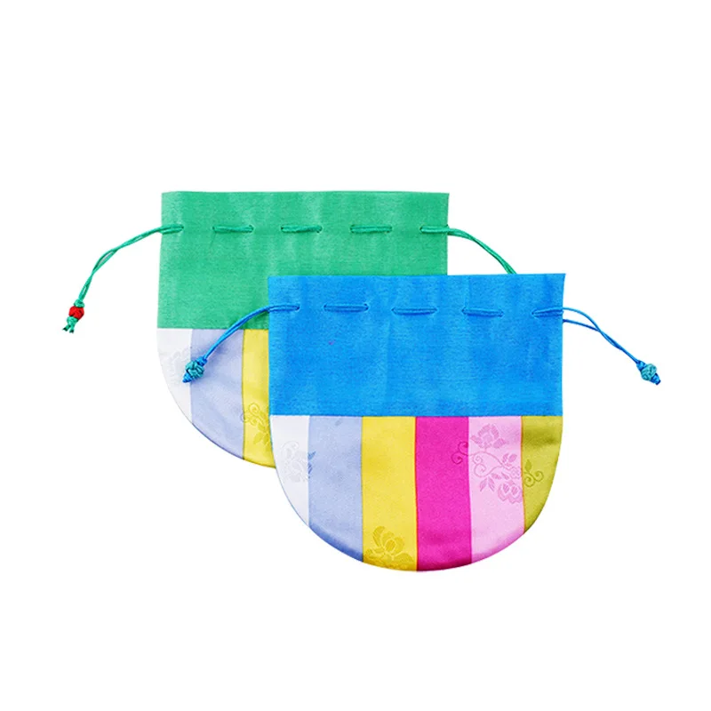 20pcs Korean Style Semicircle Drawstring Cloth Bags Jewelry Candy Gift Pouches for Christmas Wedding Party Supplies