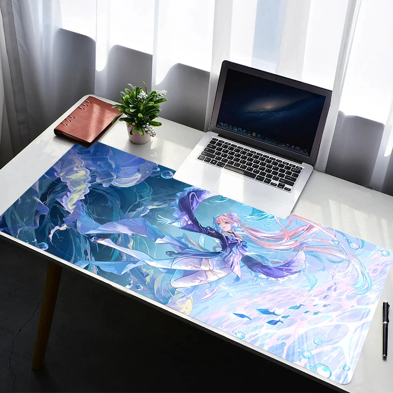 Mouse Pad Laptop Non Slip Extended Desktop Mouse Mat G-genshin Impact Kokomi PC Anime Keyboard Pad Gaming Accessories Mousepad