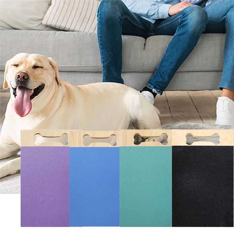Almohadilla rascadora para perros con caja de golosinas, tabla rascadora para perros, entrenador de molienda de uñas para moler uñas, color morado