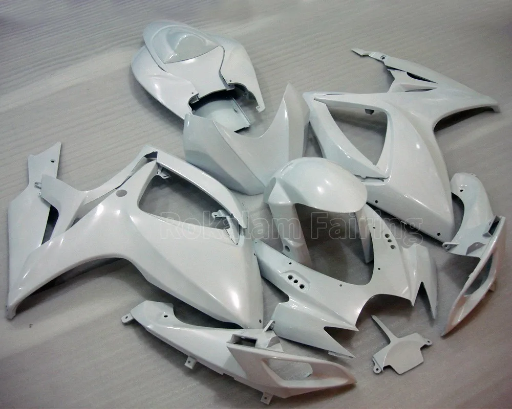 For Suzuki Fairing GSXR 600 750 2008 2009 2010 K8 GSXR600 GSXR750 08 09 10 Black White Fairing Kit (Injection molding)