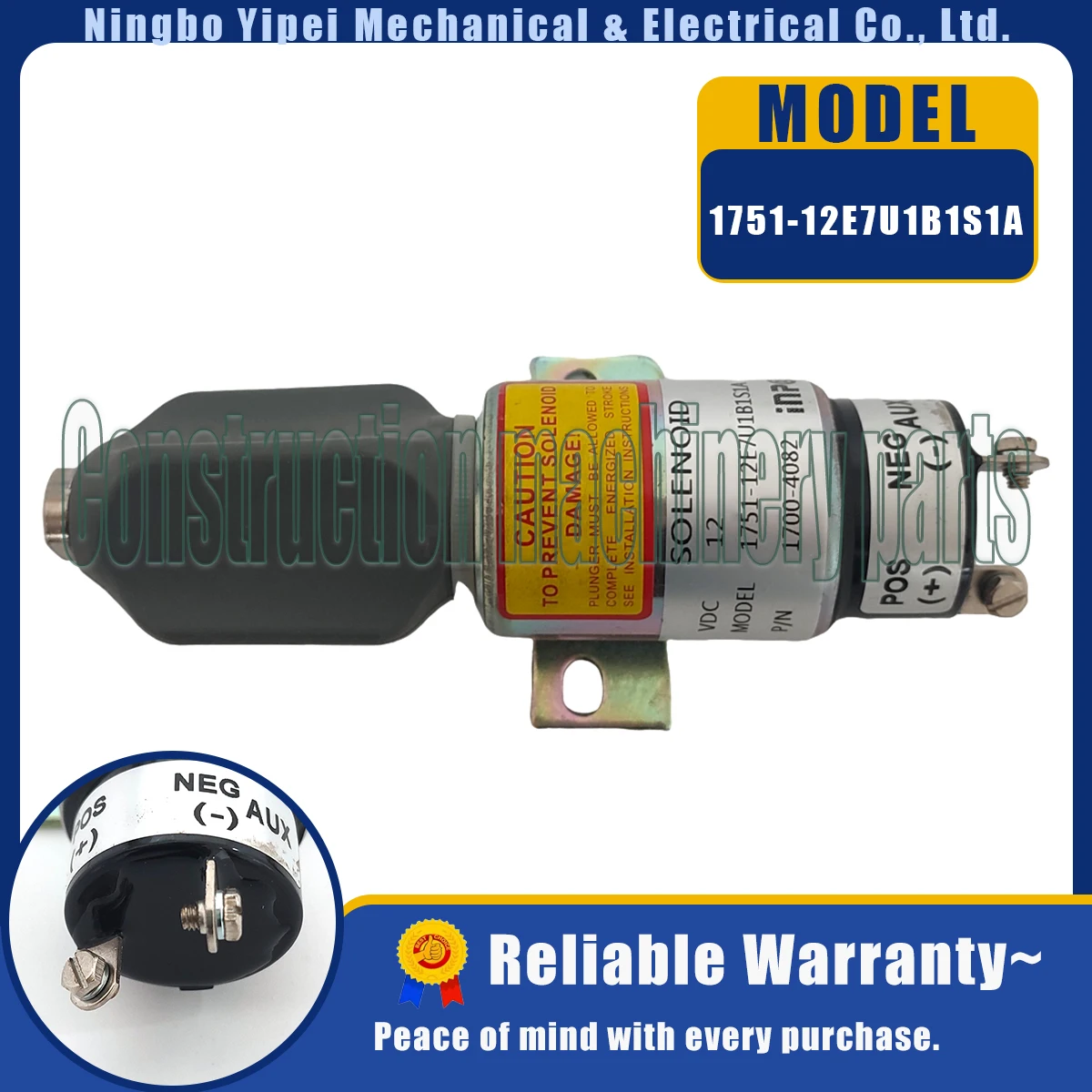 1pc-新しい-12v-1751-12e7u1b1s1a-ストップソレノイド-1700-4082-12vdc-2-端子-ウッドワード用