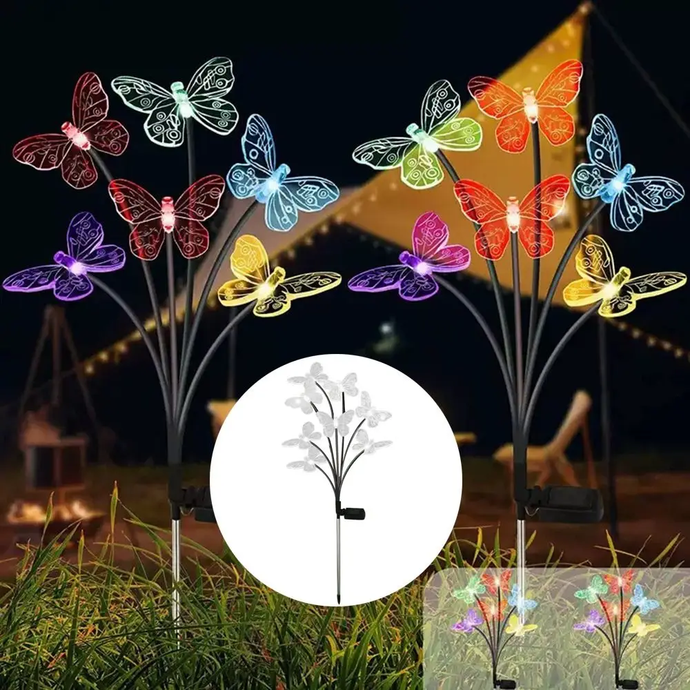 Waterproof Solar Lights Outdoor 6/8/10 Heads Multi-Color Changing Solar LED Lights Energy Saving Solar Lights Lawn Yard