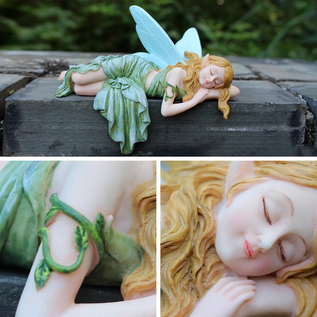1 Colorful Flower Fairy, Creative Garden Sleeping Posture Flower Fairy Decoration Ornament, Suitable for Multi Scene Edge Decora