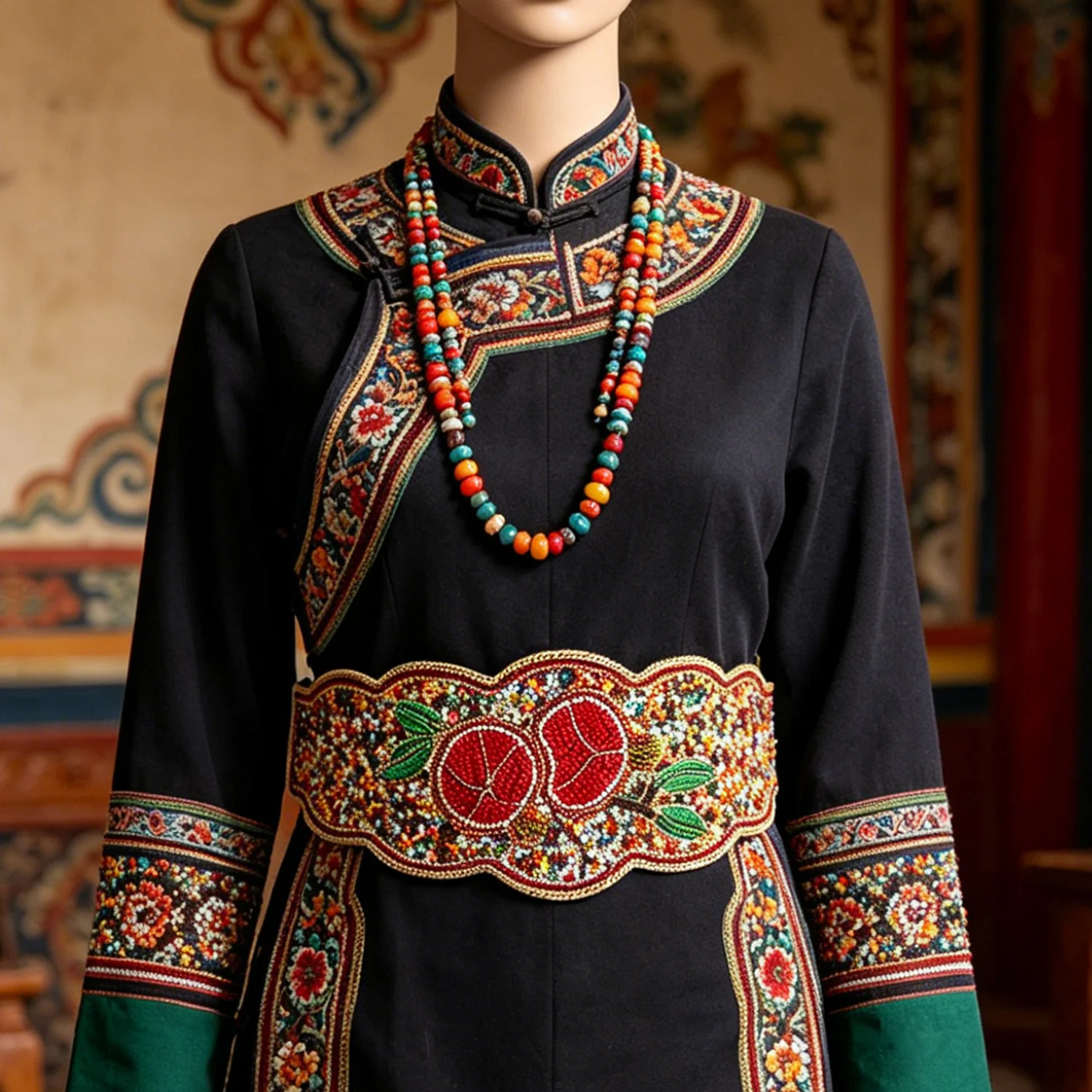

Ethnic Style Colorful Bead Girdle Elastic Belt Women's Luxury Design Fashion Casual Trendy Cloth India Turkey Kurdish Accessory