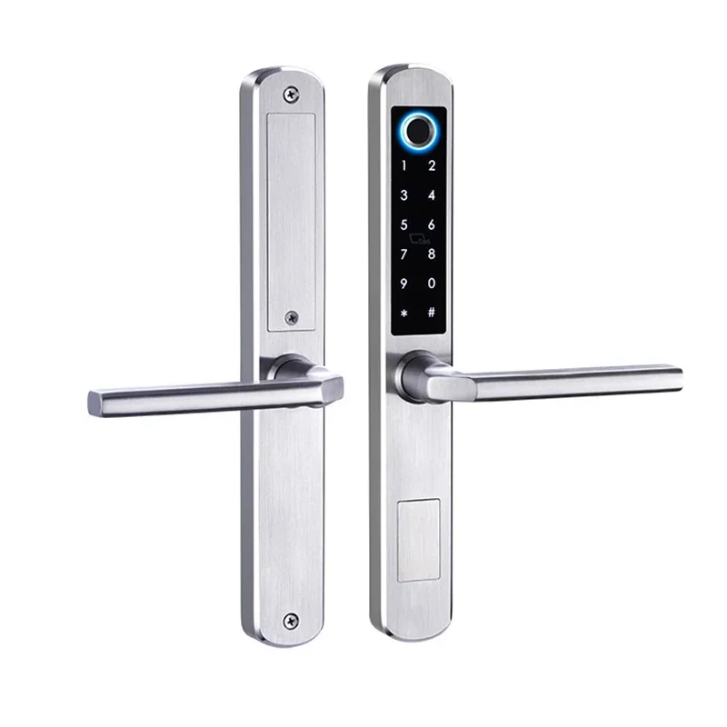 Keyless Entry Fingerprint Smart Door Lock Digital Electronic Lock with Code Passcode, Electric Door Knob, Biometric Handle