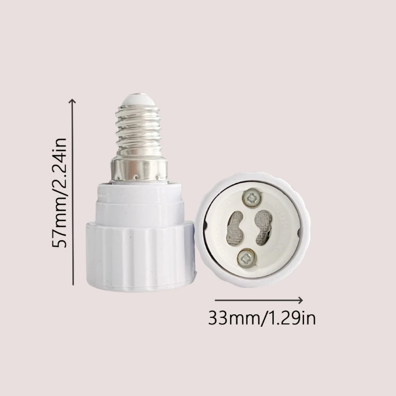 E17 ถึง GU10 อะแดปเตอร์ E17 สกรู GU10 ดาบปลายปืนฐานอะแดปเตอร์แปลงสำหรับหลอดไฟ อะแดปเตอร์ฐานแสง เซรามิคตัวแปลง