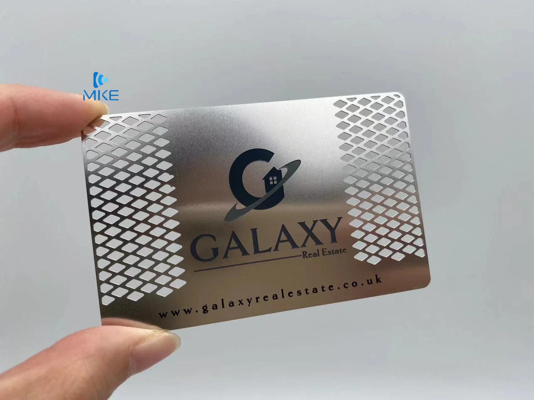 Mirror Custom Made Embossed Silver Metal Business Cards Metal