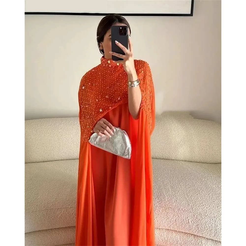 

Customized Exquisite Two Pieces Evening Dresses Beadings Sequins Floor Length Formal Party Prom Dresses Vestidos De Noche