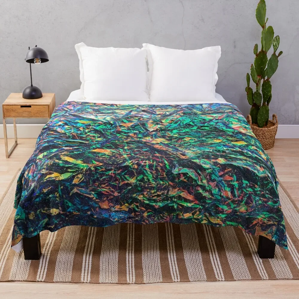 

Iridescent Throw Blanket Thermals For Travel warm winter Furry Blankets