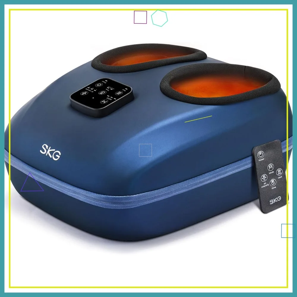 

Electric Foot Massager with Heat and Remote, 3 Levels Compression for Plantar Fasciitis Relief, Fits Up to Size 13