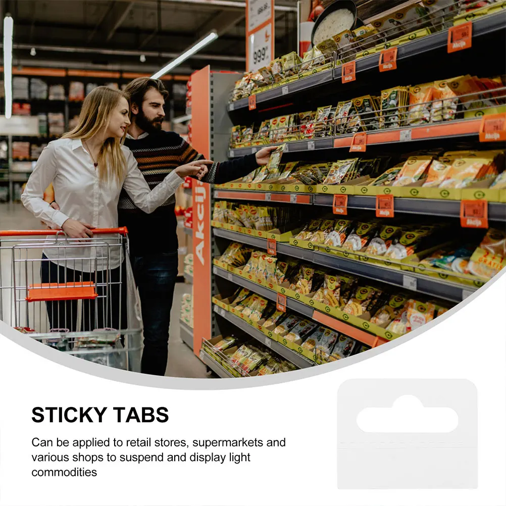 

100pcs PVC Hooks Transparent Slot Adhesive Hangers Retail Display Lightweight Sturdy Clear Hanging Tabs Self Adhesive Pegboard