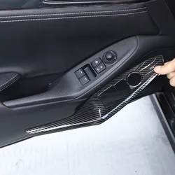 For Mazda MX-5 2016-2023 ABS Carbon Fiber/Matte Window Lifting Button Decorative Frame Sticker Car Interior Accessories