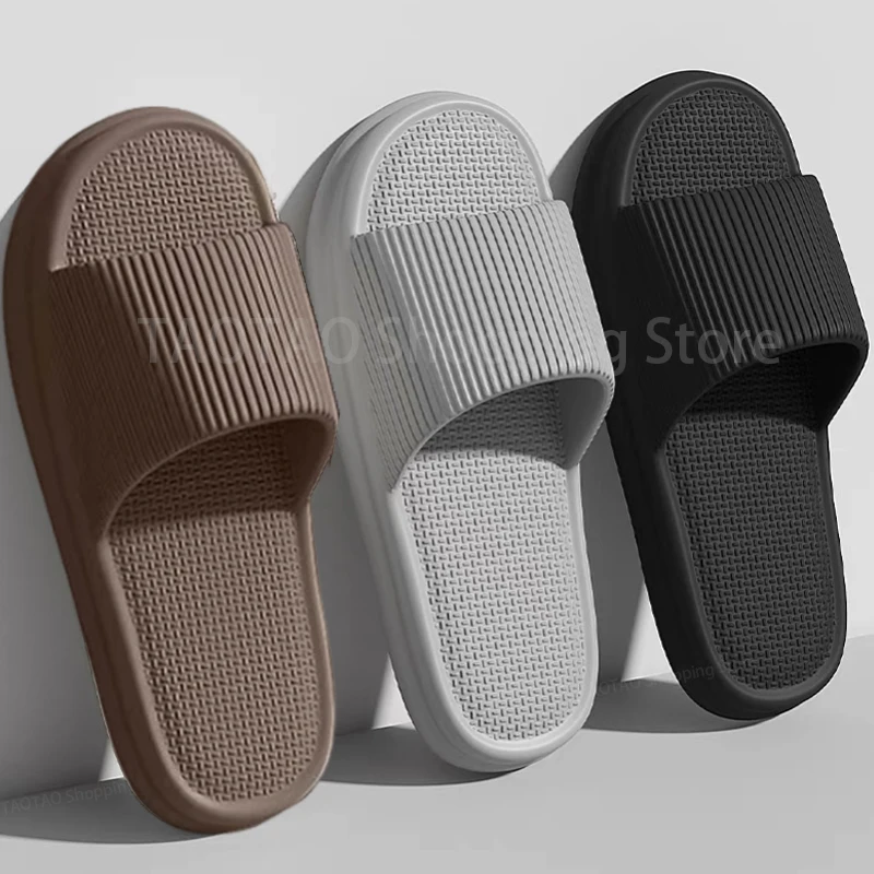 Casual Slippers For Men Shoes Flat Sandals Outdoor Slides Men Flip Flops Beach Shoes Man Women Slippers Indoor Bathroom Slides