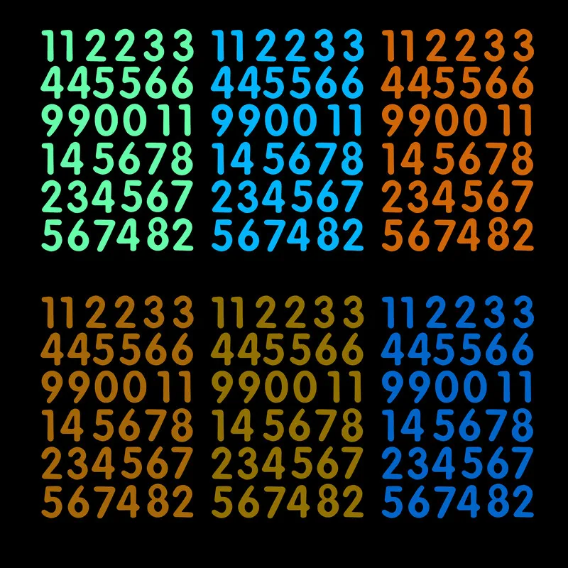 Glow in the Dark Number Sticker Luminous Digits Sticker Kids Bedroom Wall Switch Model Number DIY Decoration Label Sticker Decal