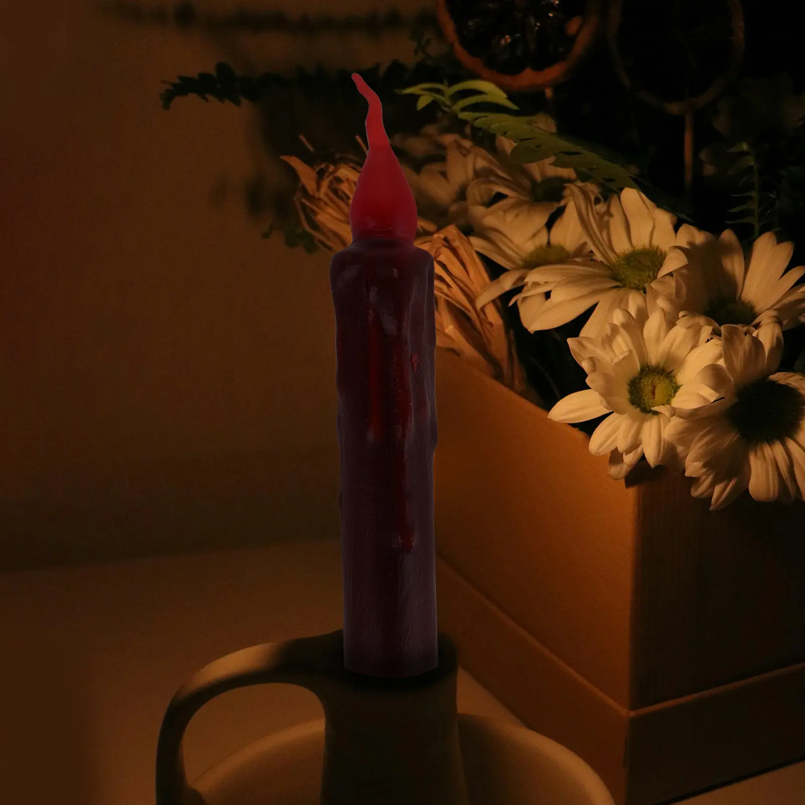 2Pcs ABS Paraffin Flameless Taper Candles LED Electronic Lights for Wedding Birthday Party Home Decoration