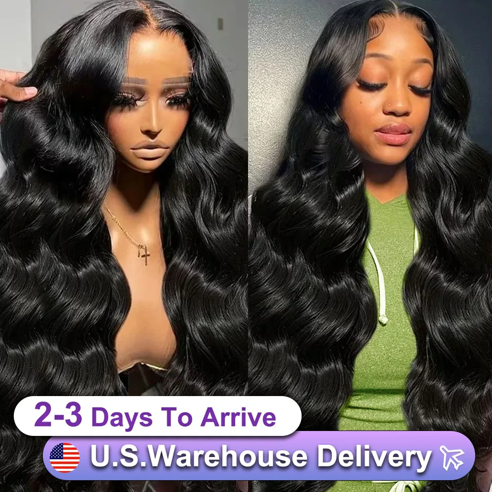 

13X6 HD Lace Frontal Wigs 250 Density Brazilian 30 Inch Body Wave Human Hair Wigs 100% For Black Women Preplucked Natural Color