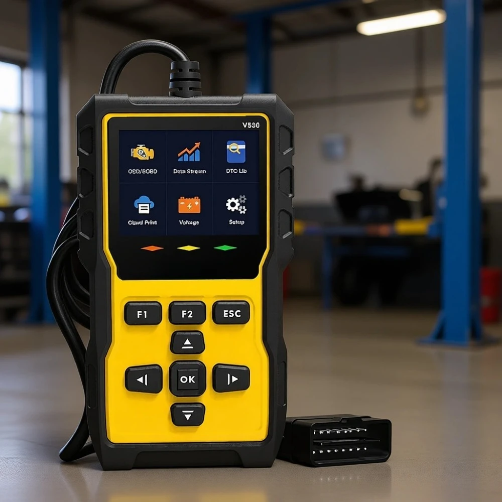 

Профессиональный диагностический сканер OBD2, считыватель кодов неисправностей двигателя, сброс DTC, облачная печать, I/M Readiness, EOBD для автомобилей 1996 года выпуска