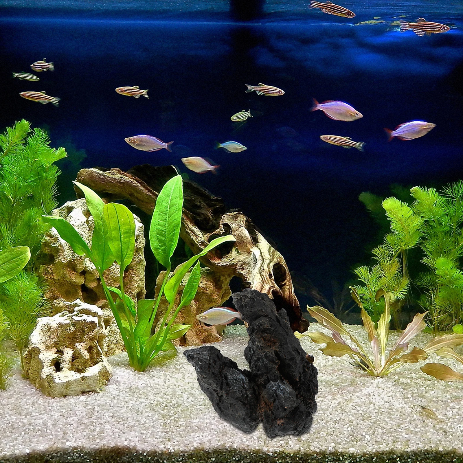 

Artificial Aquarium naments Resin Material Small Tank Fish Stone nament Decor Rockery Simulation Stone L scape