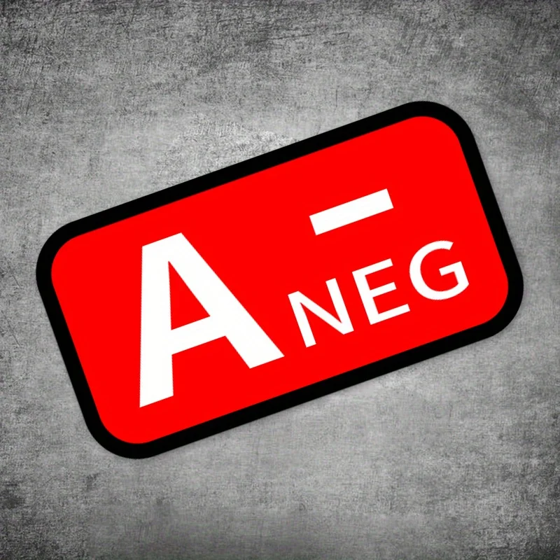 الأحمر ABO نوع الدم شعار دراجة مقاوم للماء ملصقات ذاتية اللصق مقاومة للشمس للدراجات النارية لوحة جانبية خزان الوقود الصفر #4