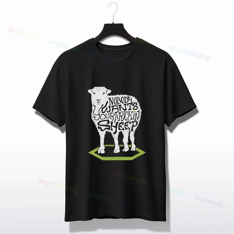 Nikt nie chce twojej owcy Zabawna gra planszowa Graficzna koszulka 100% bawełna Wygodny krój Koszulka z krótkim rękawem Odzież outdoorowa