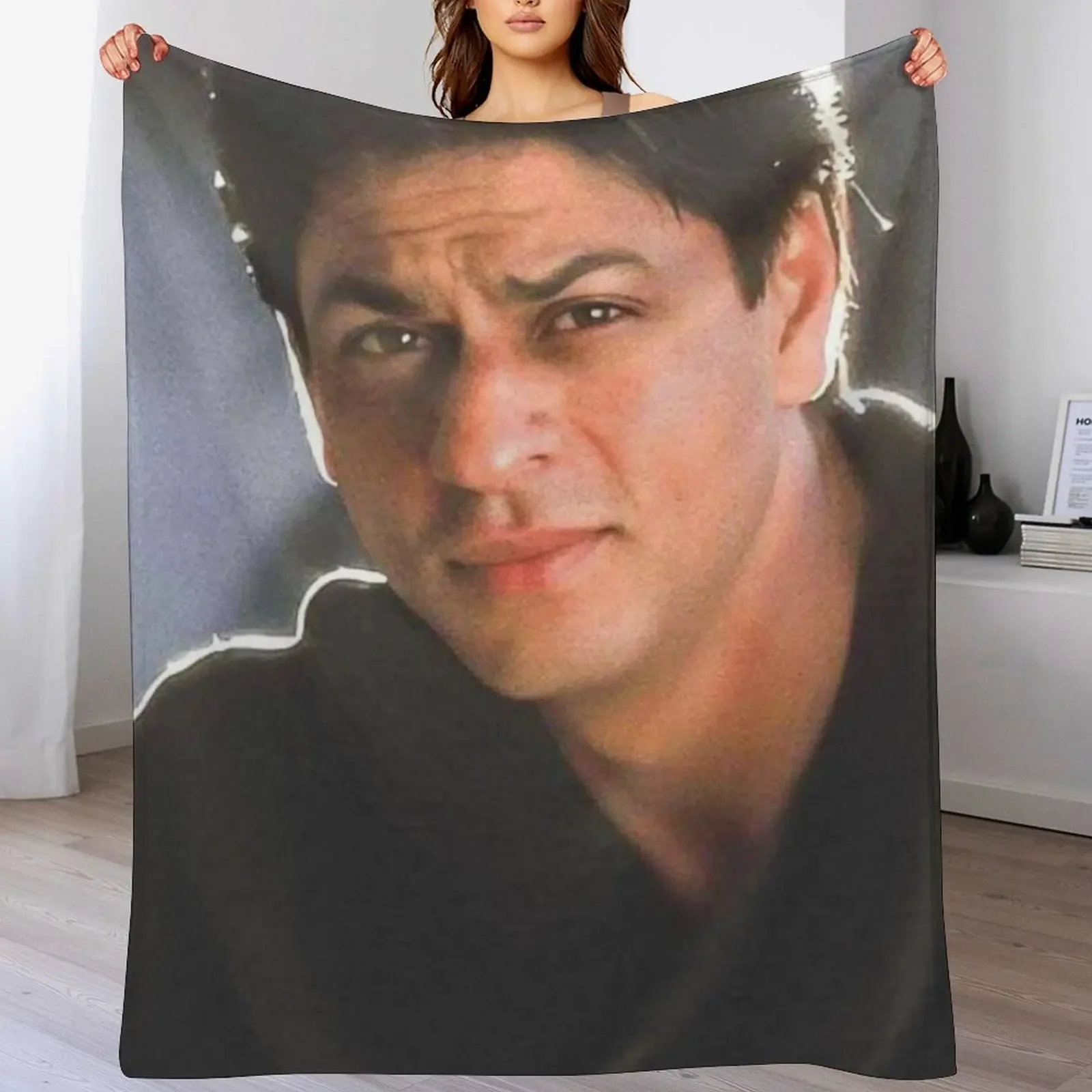 

shahrukh khan Throw Blanket Decoratives Hair Luxury Decorative Throw Blankets