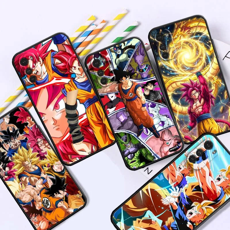 

Cool anime Goku pattern Phone Case For Motorola G85 Edge 50 G24 G35 G14 G04 40 G72 G34 G31 G Stylus G54 G13 G32 5G Black