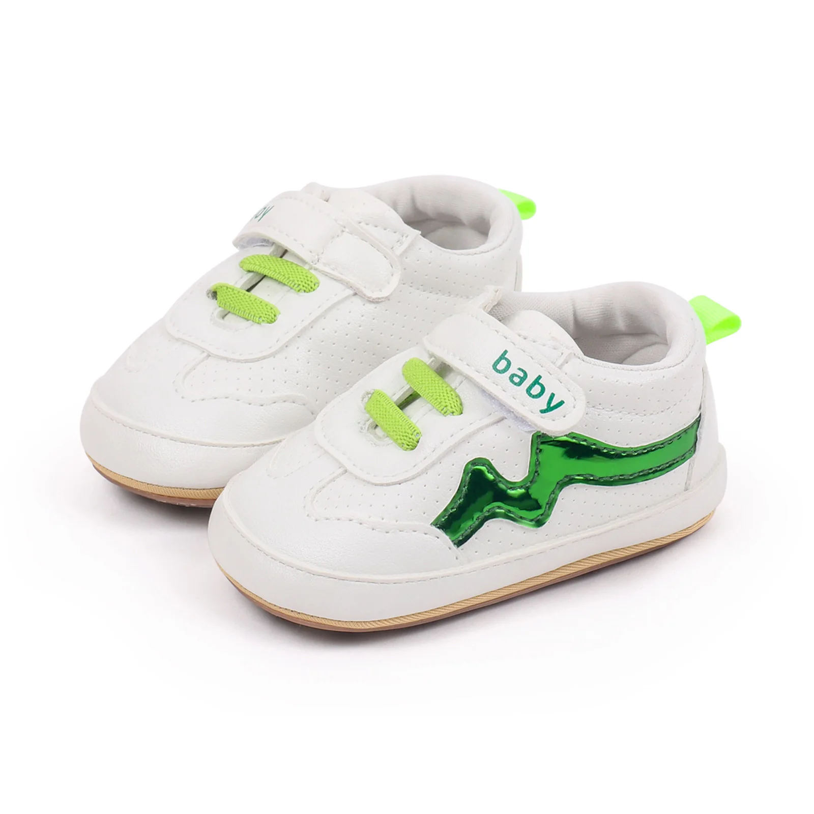 

Suefunskry Baby Shoes Toddler Shoes for First Walking Soft PU Upper PVC Sole Comfortable Walking Shoes for Babies
