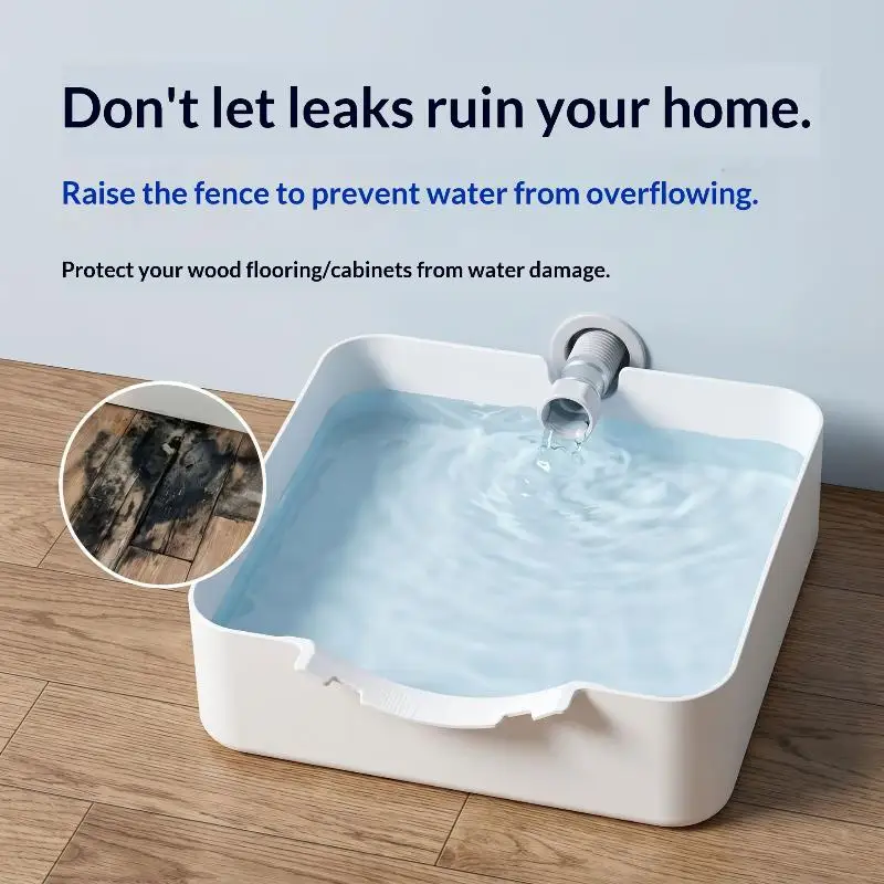 Washing Machine Drainage Tray 3D Printing Drain Funnel Drip Tray Cleans Lint Filters Stops Floor Spills