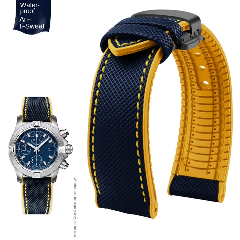20 21 22m 23 24mm cinturino universale cinturino in gomma di nylon per Omega Seiko IWC Hamilton Oris Panerai Breitling cinturino da uomo cinturino