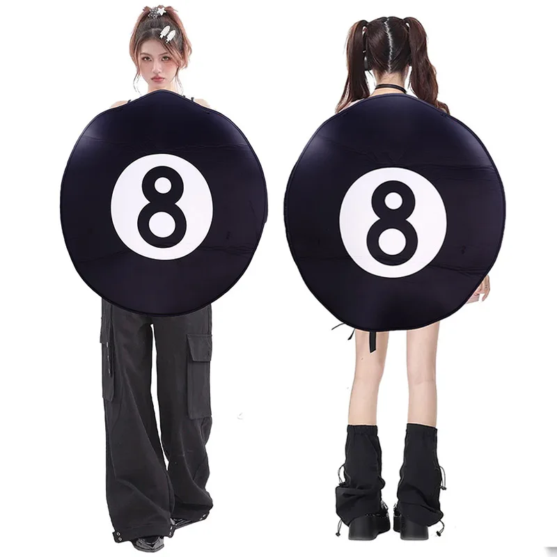 Robe de billard unisexe pour adultes, costume de table de billard, robe de paupières magique pour Halloween, 8 balles, hommes et couples