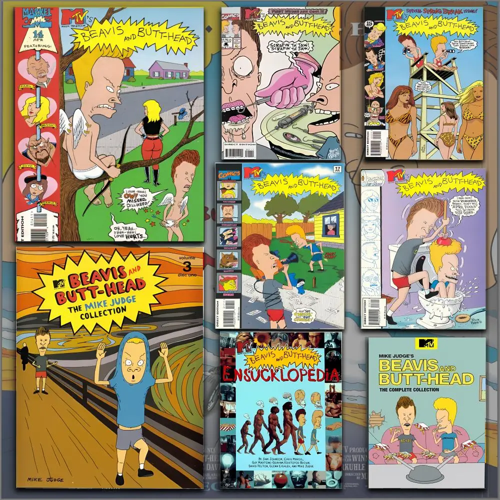 Beavis And Butthead Tv Anime Poster HD Anime Hot Theme Singer/OST/Movie-Waterproof Self-Stick Home Decor